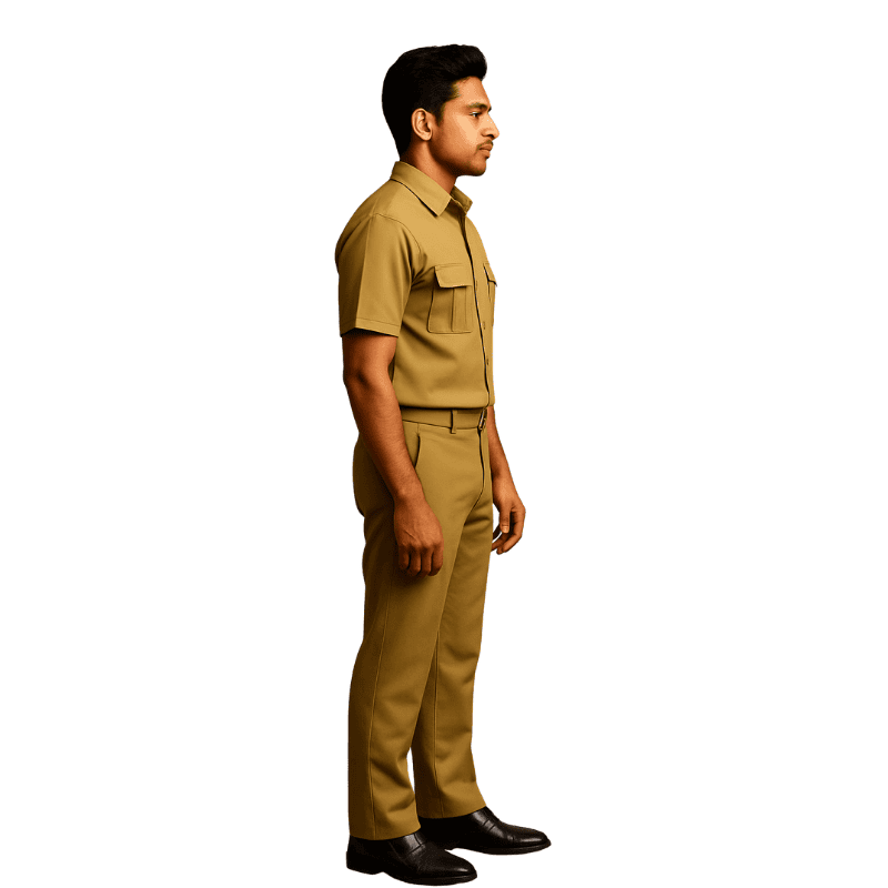 Driver Shirt Pant Male Khaki