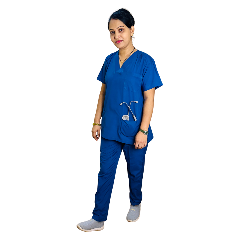 Doctor Scrub Shirt Pant Unisex Blue 