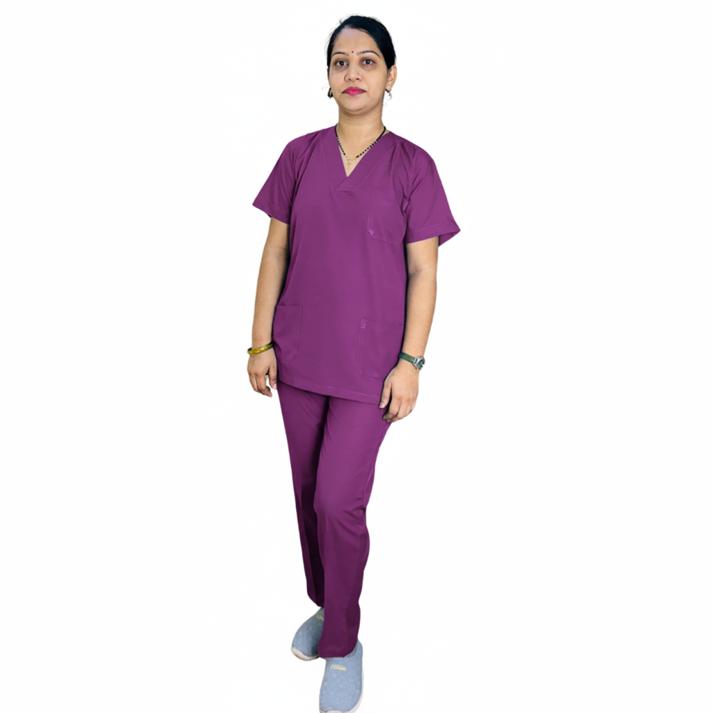 Doctor Scrub Shirt Pant Unisex Purple 