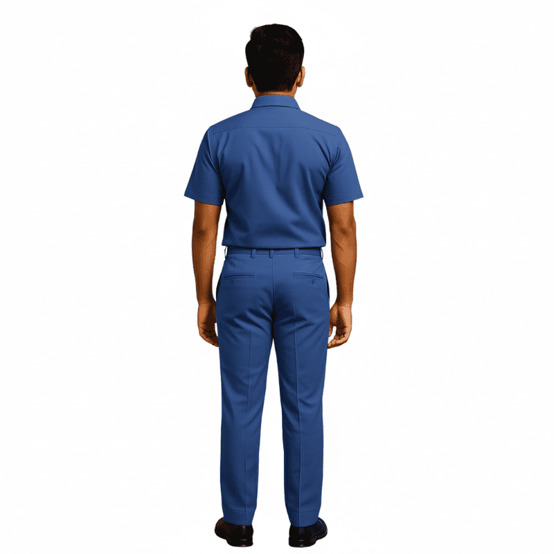 Driver Shirt Pant Male Royal Blue