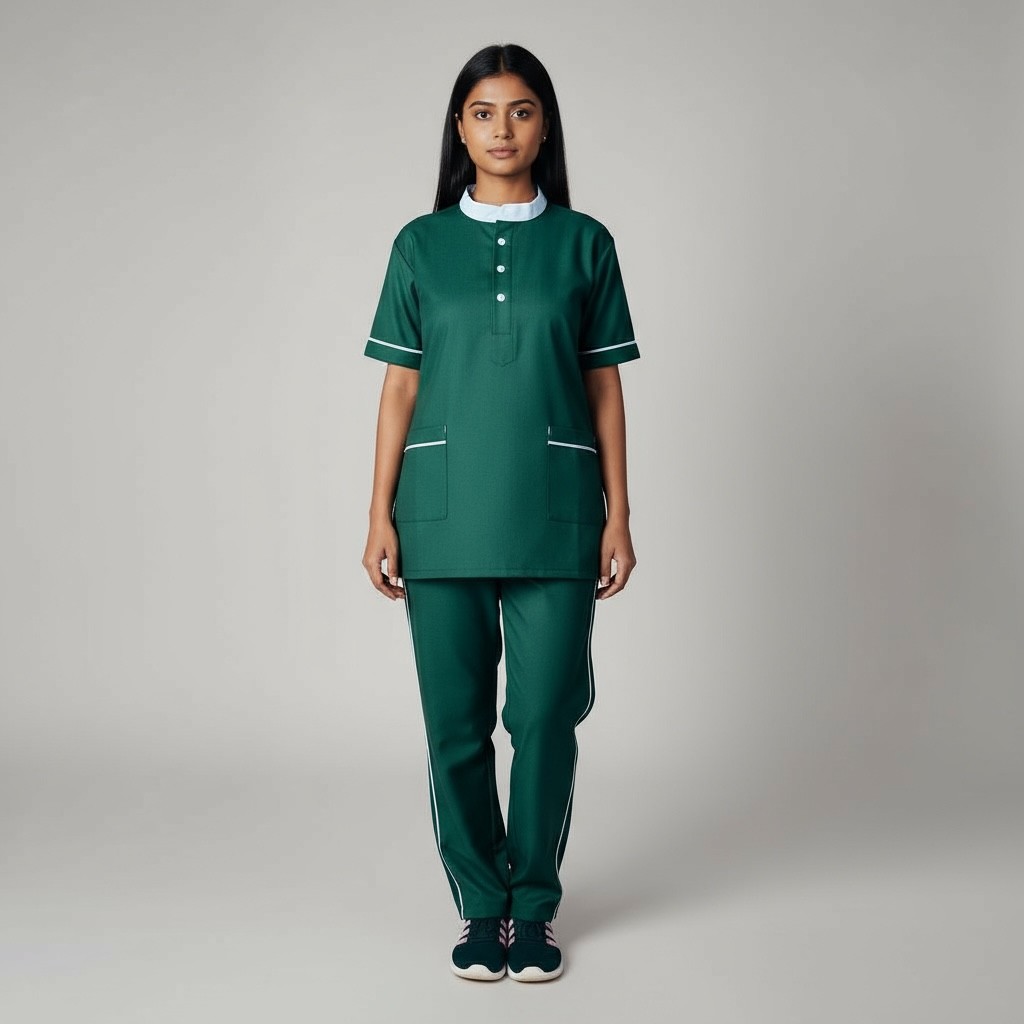 Support Staff Shirt, Pant Unisex Dark Green
