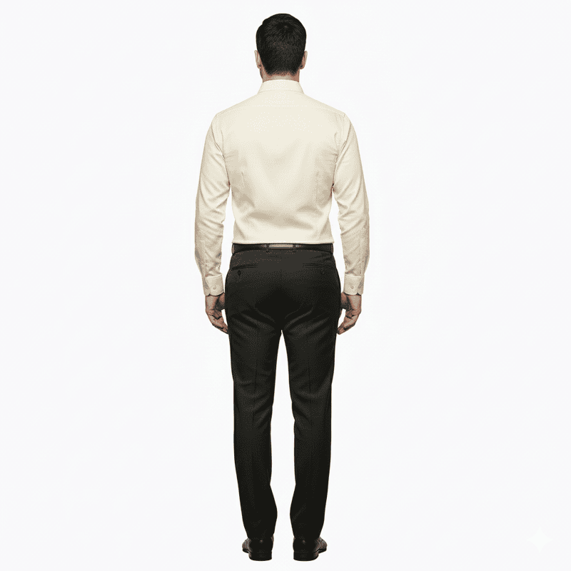 Formal Shirt Cream, Pant Black
