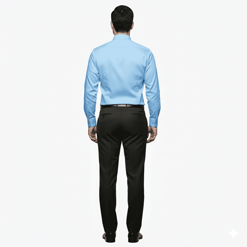 Formal Shirt Sky Blue, Pant Black