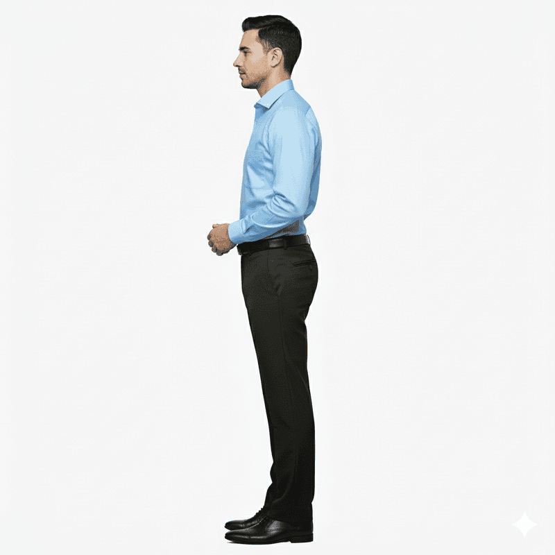 Formal Shirt Sky Blue, Pant Black