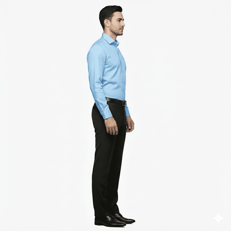 Formal Shirt Sky Blue, Pant Black