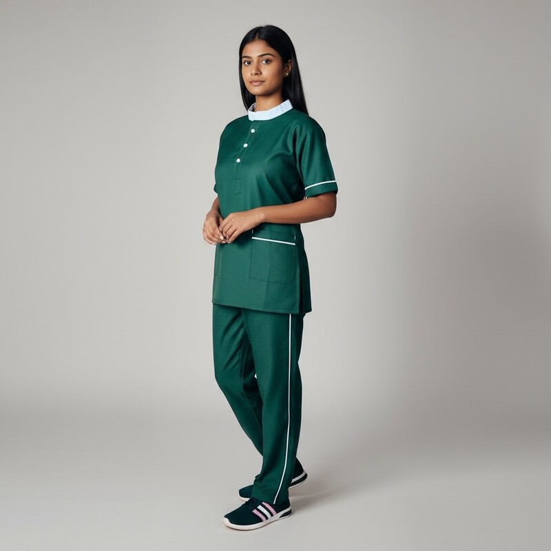 Support Staff Shirt, Pant Unisex Dark Green