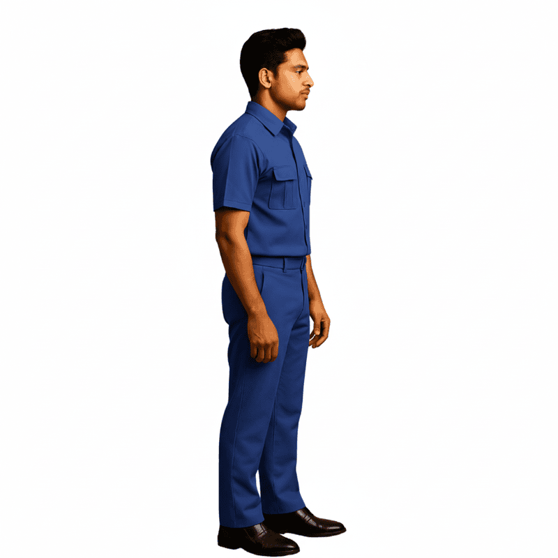 Driver Shirt Pant Male Royal Blue