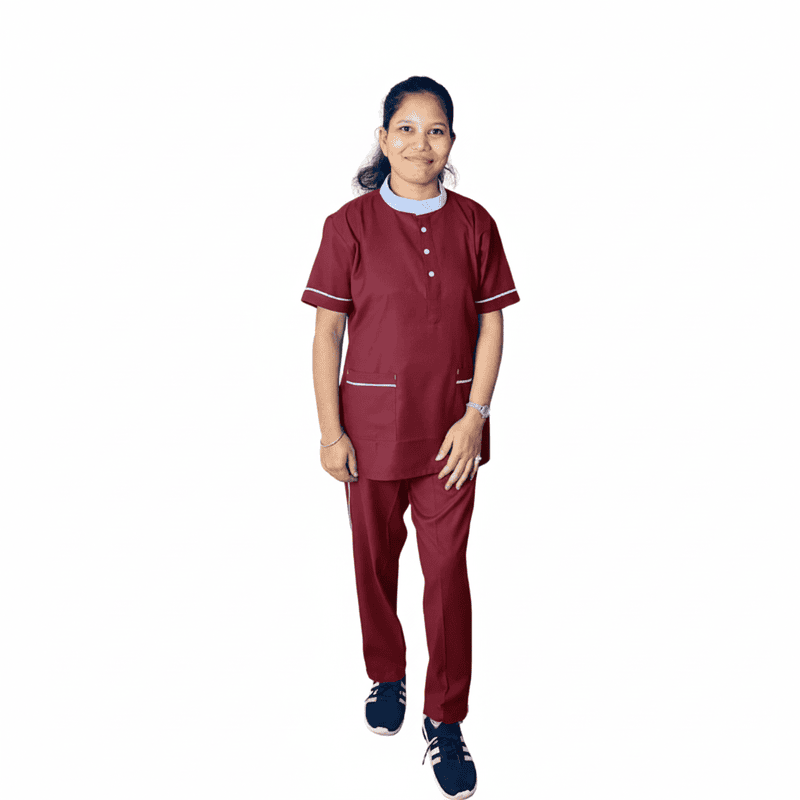 Support Staff Shirt, Pant Unisex Marron