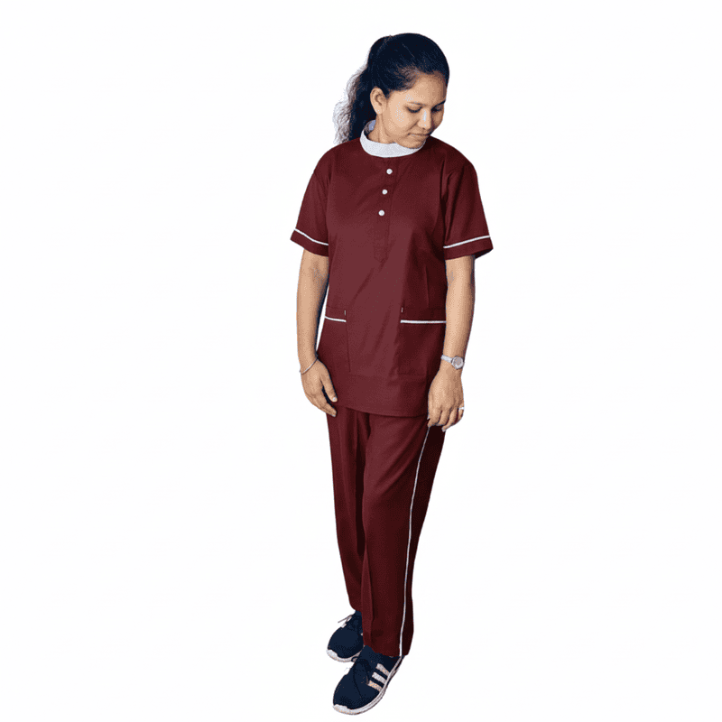 Support Staff Shirt, Pant Unisex Marron